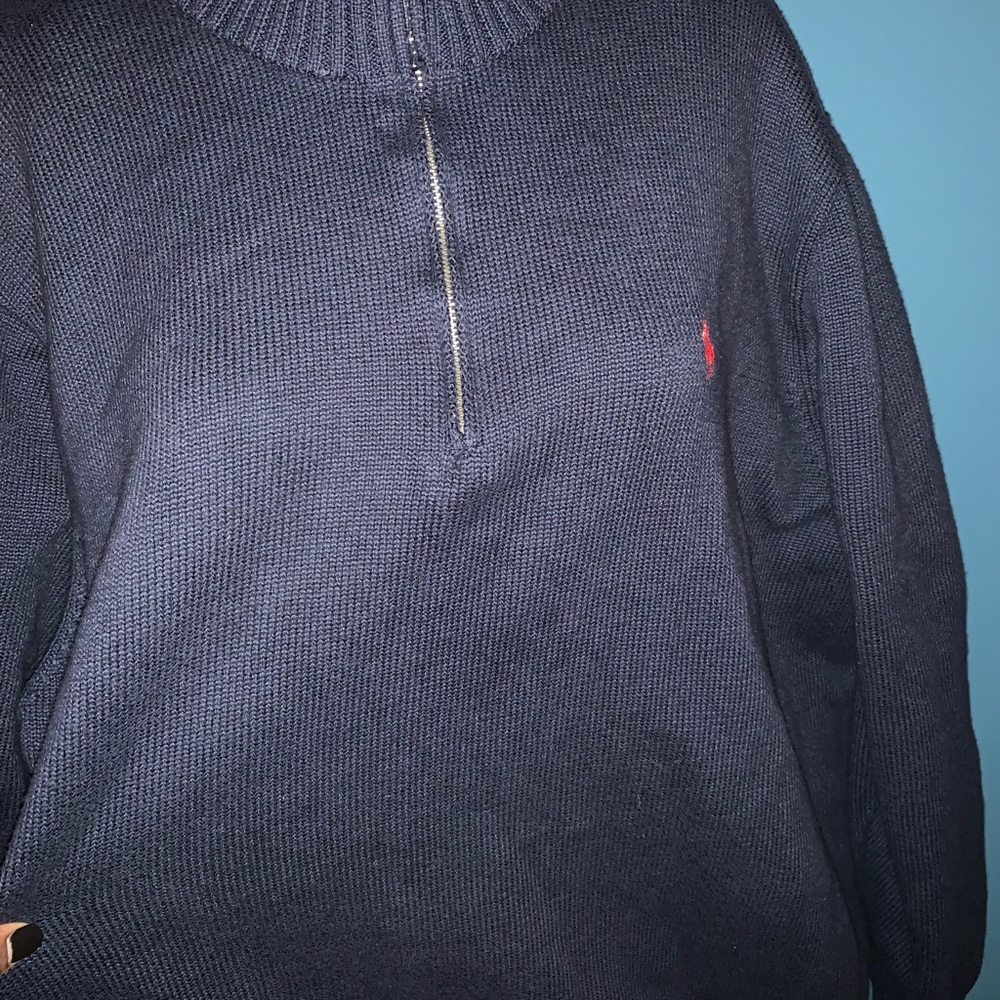 Polo Ralph Lauren Men's Half Zip Navy Sweater
